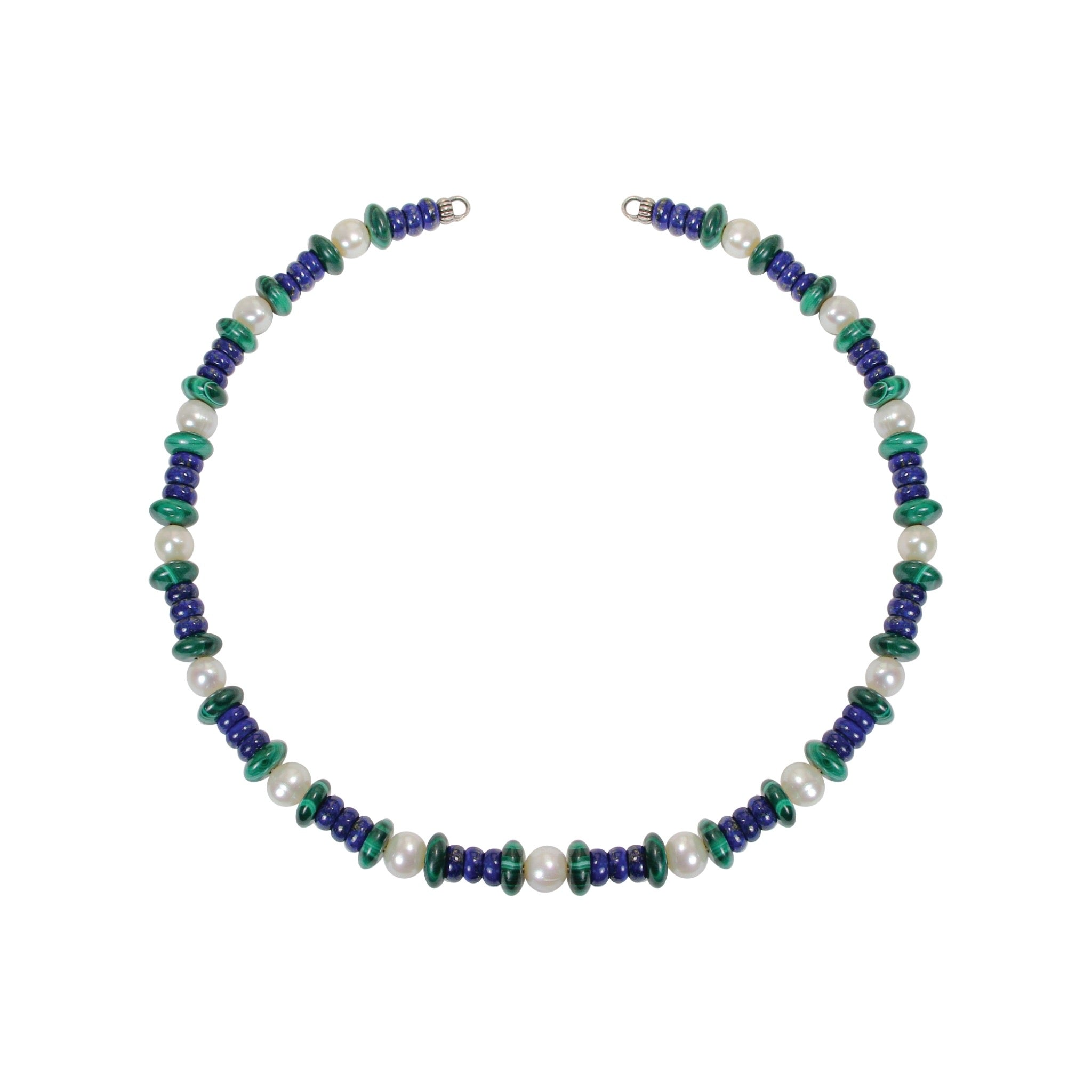 Prestige PLAY Necklace With Lapis Lazuli,Malachite and Pearl