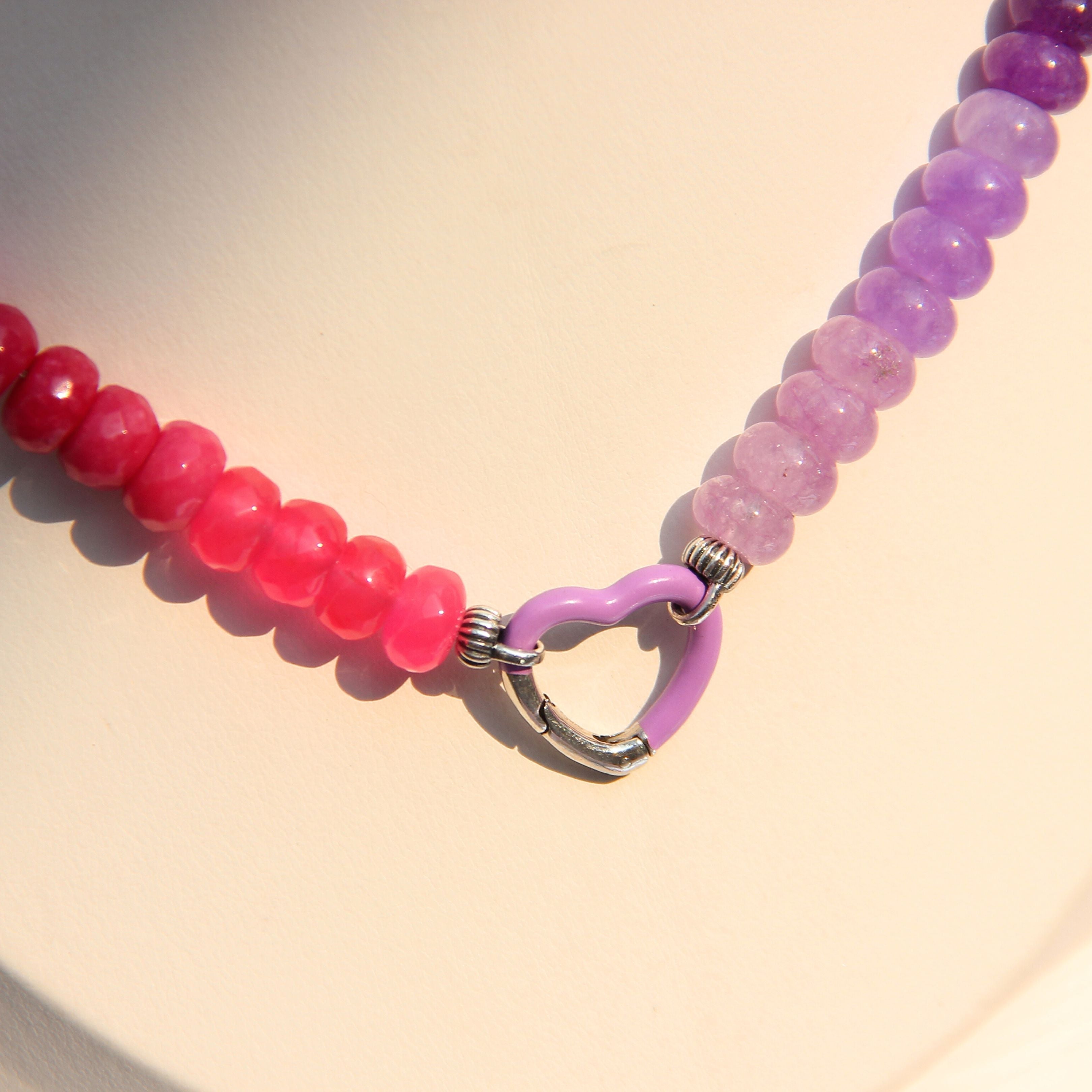 NEW! MoressPLAY Rainbow Quartz Necklace Set with Lock