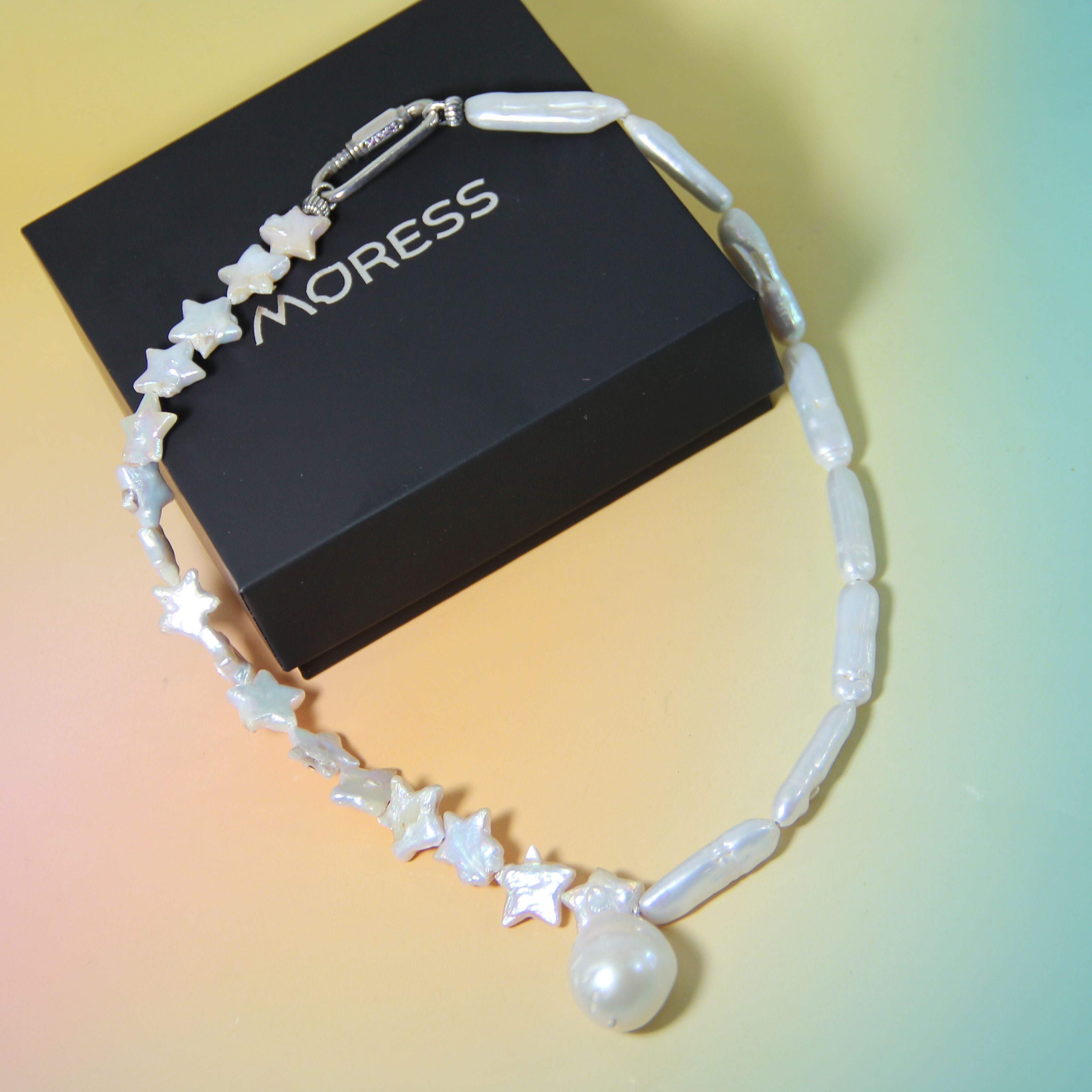 NEW! Star is Mine Pearl Necklace Set with Lock