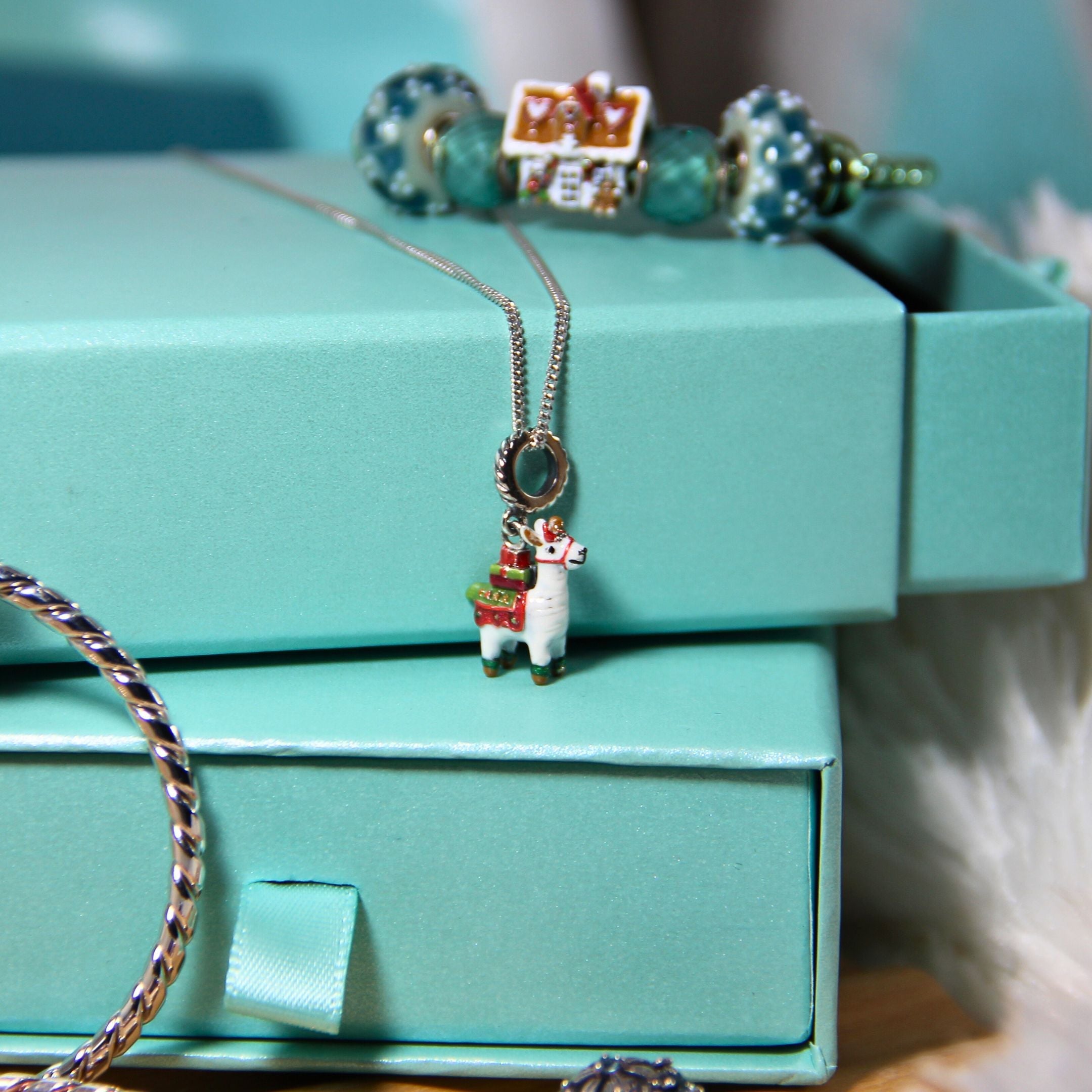 The Christmas Llama Pendant Charm