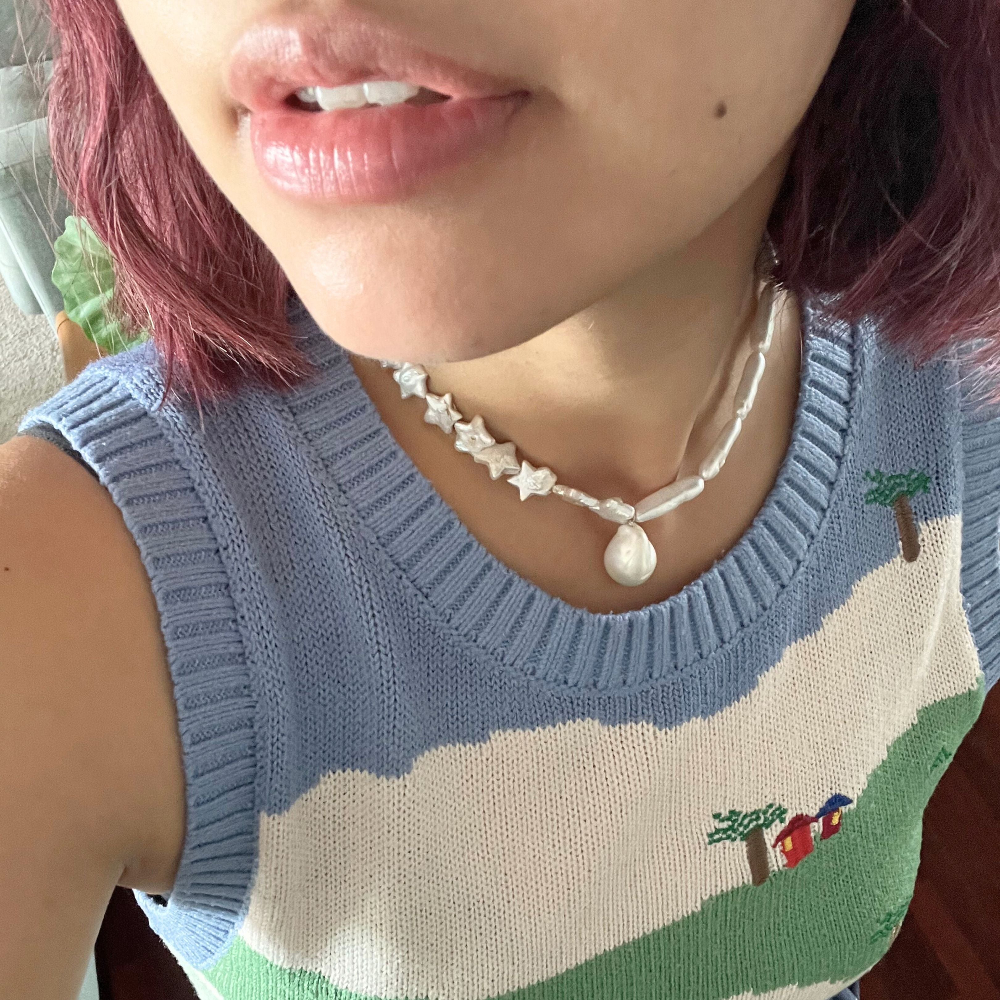 NEW! Star is Mine Pearl Necklace Set with Lock