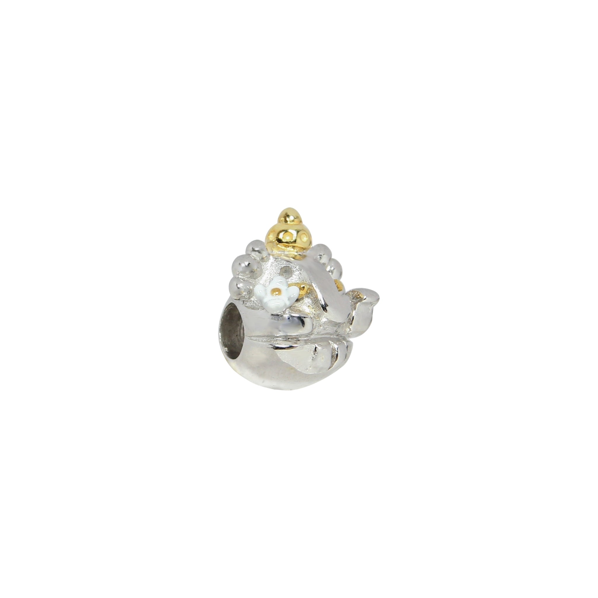 Ganesha Stopper Bead with 14K Gold