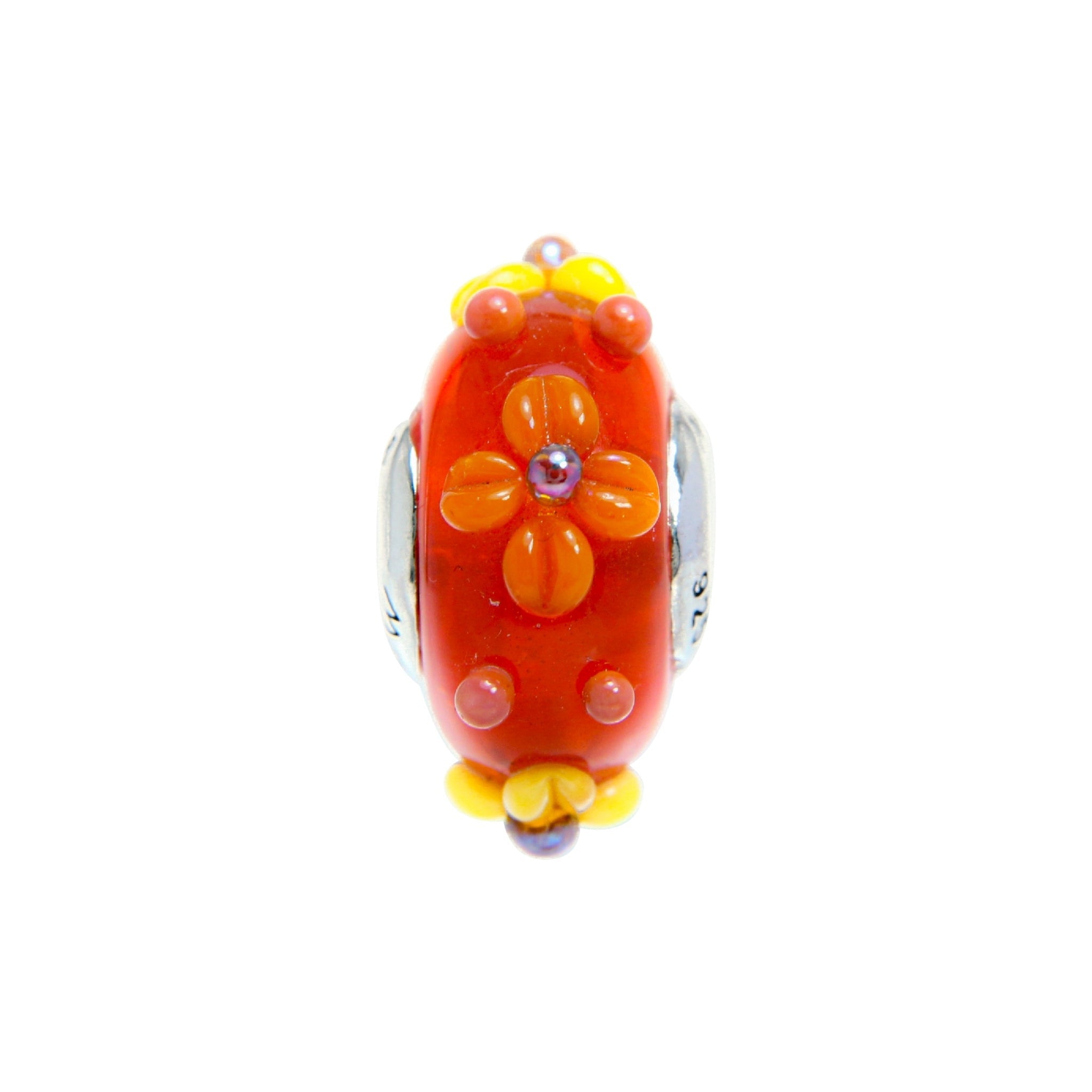 Flower Italian Murano - Orange
